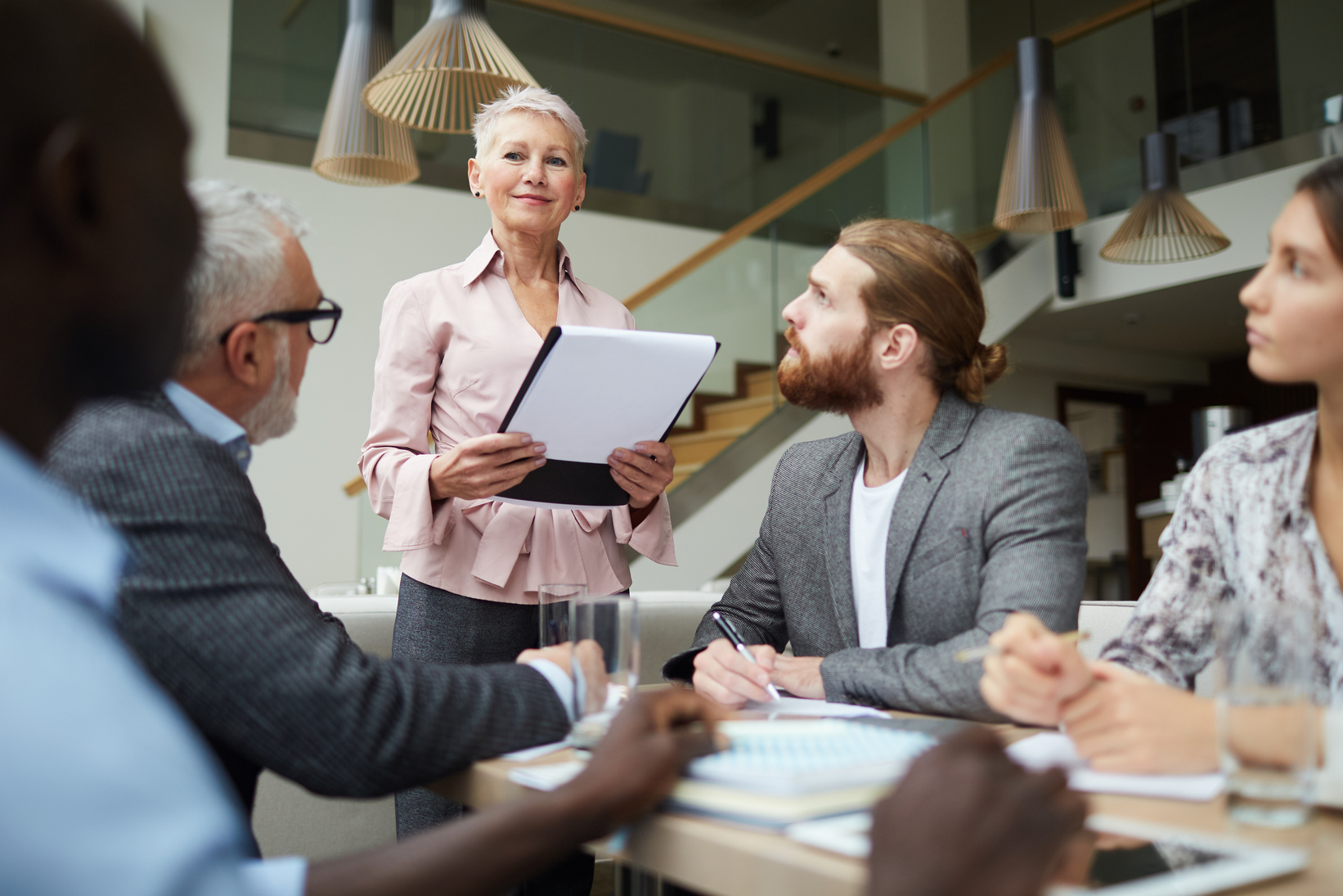 Female Boss Leading Meeting